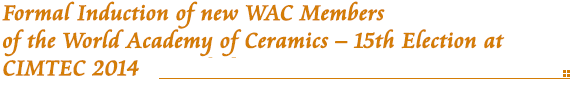 Formal Induction of new WAC Members (14th Election)